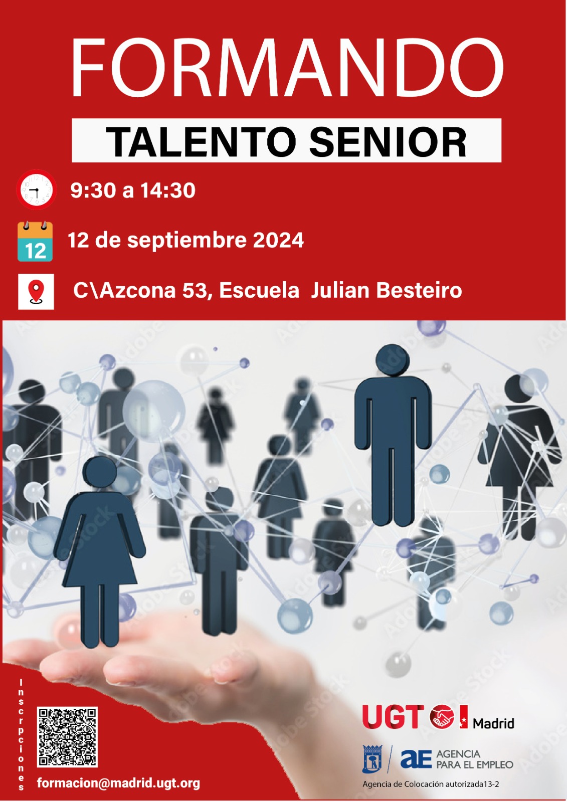 Cartel formando talento senior